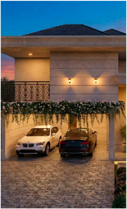 Residência com jardim suspenso na garagem, obra da Engefor Premium